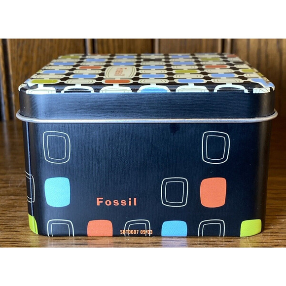 Men's Casual Stainless Steel Fossil Blue Rectangle Day Week, Month Watch Ch2434 - Picture 12 of 16